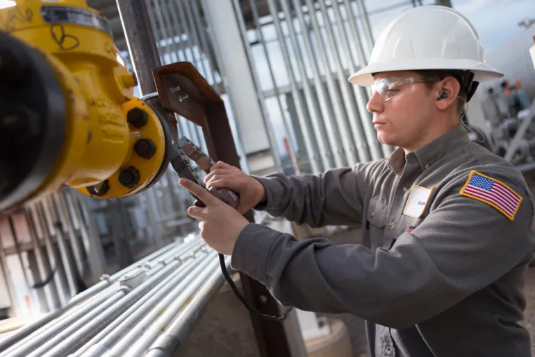 an engineer checking the condition of power boilers following the ASME Section I standard