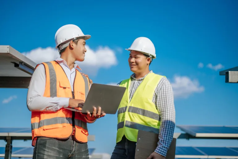 reservoir engineers discussing over data after joining petroleum training course
