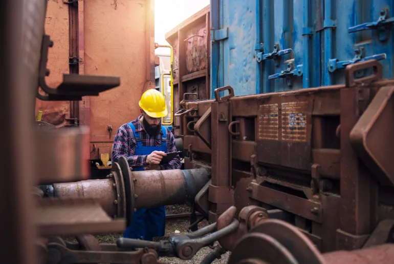 a piping inspector monitoring corrosion as regulated under API 570