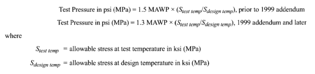 test pressure api 510