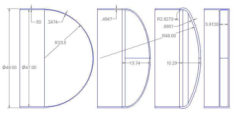 Four heads pressure vessel