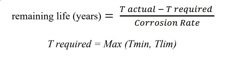 remaining life calculation formula